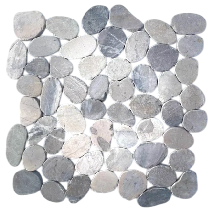 Special Mix Gray Flat Pebble Mosaic - 12" x 12"