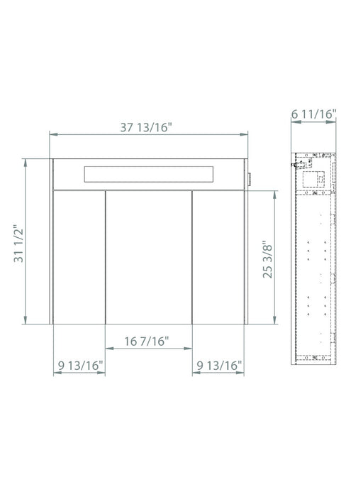 Spring Wood White Matte Medicine Cabinet White Matte 3