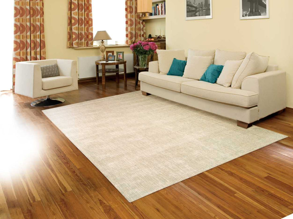 Starlight Oyster STA02 Wool Blend Contemporary Area Rug - 3 Ft x 5 Ft
