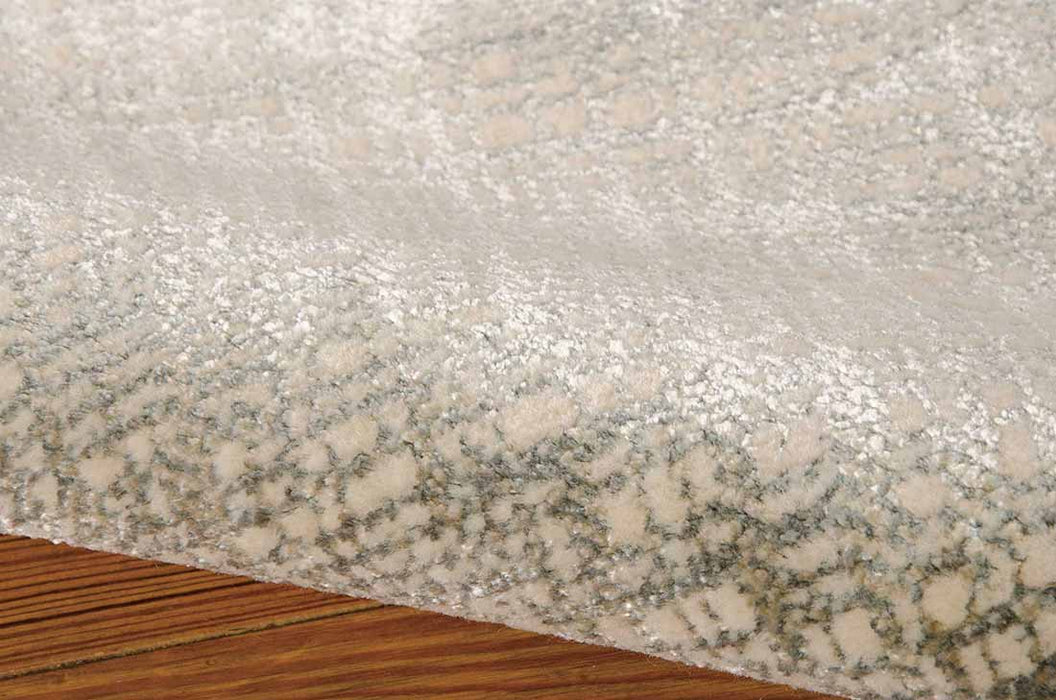 Starlight Sea Mist STA02 Wool Blend Contemporary Area Rug - 8 Ft Runner
