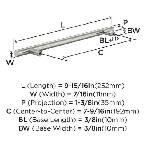 Bar Pulls Hollow Stainless Steel Stainless Steel Cabinet Pull 13
