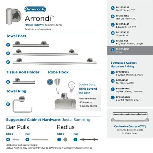 Arrondi Stainless Steel Stainless Steel Hook 8