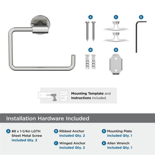 Arrondi Stainless Steel Stainless Steel Towel Ring 5