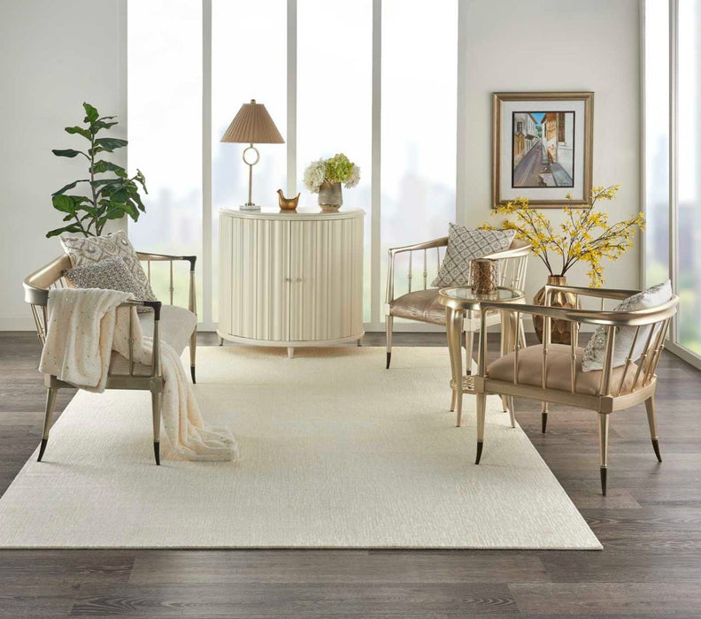 Starlight Morning STA02 Wool Blend Contemporary Area Rug - 8 Ft Runner