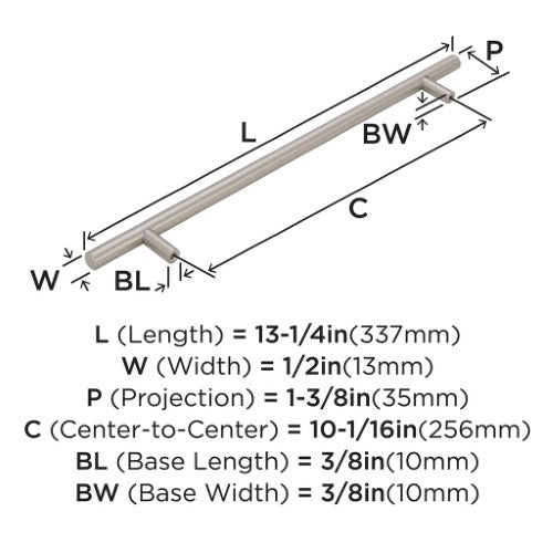 Bar Pulls Carbon Steel Sterling Nickel Cabinet Pull 20