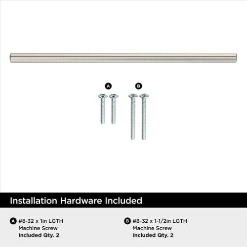 Bar Pulls Carbon Steel Sterling Nickel Cabinet Pull 32