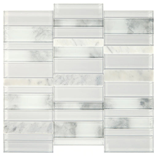 Simplystick Mosaix Stone & Glass Stormy Mist Polished SK11 Mosaic Polished 1