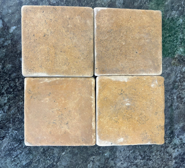 Sunflower Limestone Tile - 4" x 4" x Tumbled
