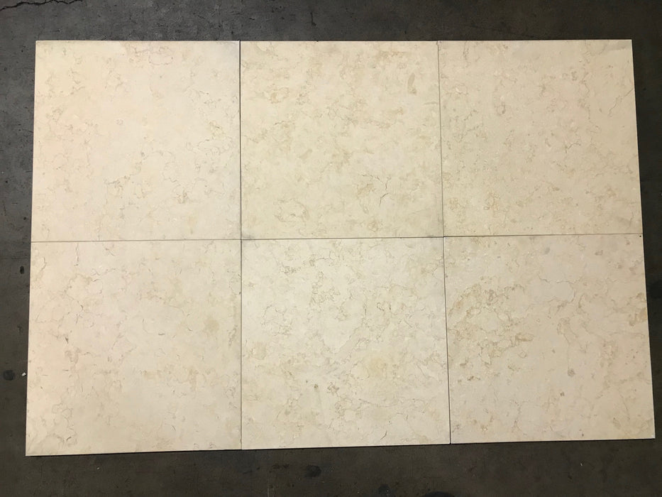 Sunny Gold Honed Limestone Tile - 18" x 18" x 5/8"