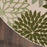 Aloha ALH05 Ivory Green Polypropylene Tropical Area Rug - 8 Ft x Round