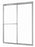 Tides Silver Sliding Framed Shower Door - 60" x 70" with Clear Glass