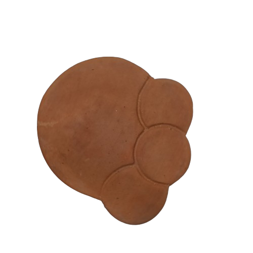 Terracotta Bear Print Matte Clay Paver - 16" x 16" x 2 CM