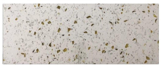 Full Tile Sample - Terrazzo Gold Terrazzo Tile - 4" x 12" x 3/8" Polished