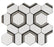 Thassos, Grey & Basalt Waterjet Polished Marble Mosaic - Hexagon Combo