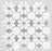 Thassos & Grey Waterjet Polished Marble Mosaic - Diamond Flower