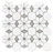 Thassos & Grey Waterjet Polished Marble Mosaic - Diamond Flower