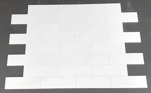 Thassos White Extra Marble Tile - 4" x 12" x 3/8" Honed