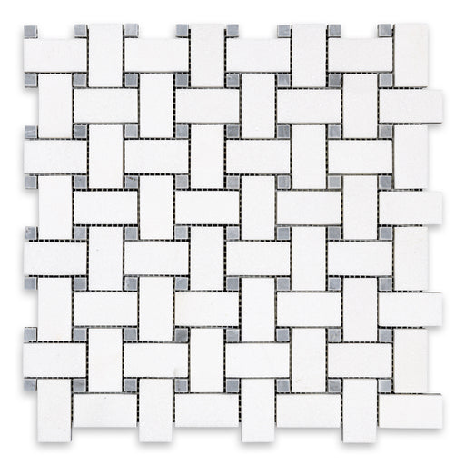 Thassos White Marble Mosaic Honed 1