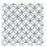 Thassos White Marble Mosaic - Flower with Ming Green Dots Polished