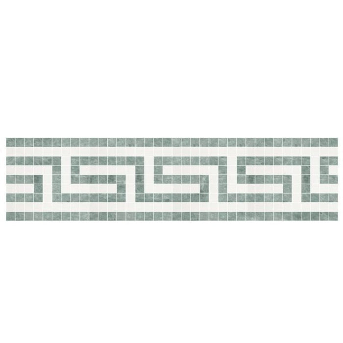 Full Border Sample - Thassos White Marble Border - 3.5" x 7" x 3/8" Honed