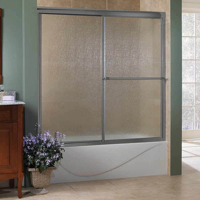 Tides Glass & Aluminum Brushed Nickel Shower Door Brushed Nickel 2