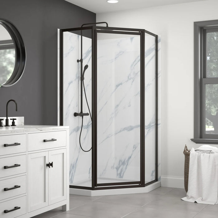 Tides Glass & Aluminum Brushed Nickel Shower Door Brushed Nickel 4
