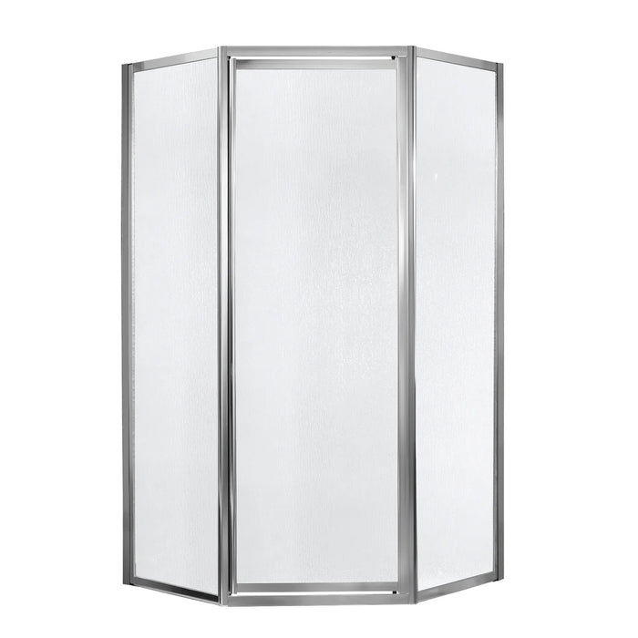 Tides Glass & Aluminum Silver Shower Door Silver 1