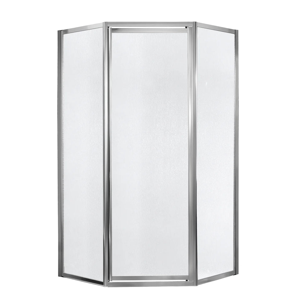 Tides Glass & Aluminum Silver Shower Door Silver 1