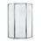 Tides Glass & Aluminum Silver Shower Door Silver 1