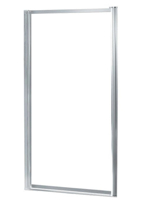 Tides Glass & Aluminum Silver Shower Door Silver 1