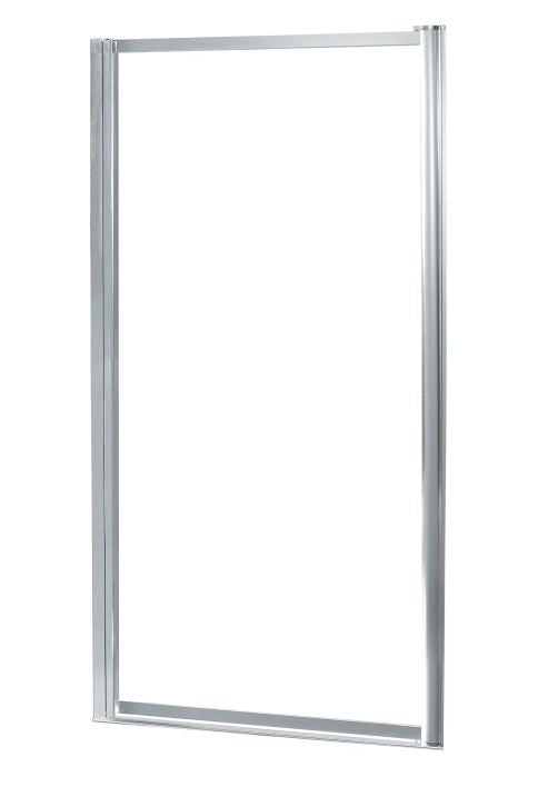Tides Glass & Aluminum Silver Shower Door Silver 1