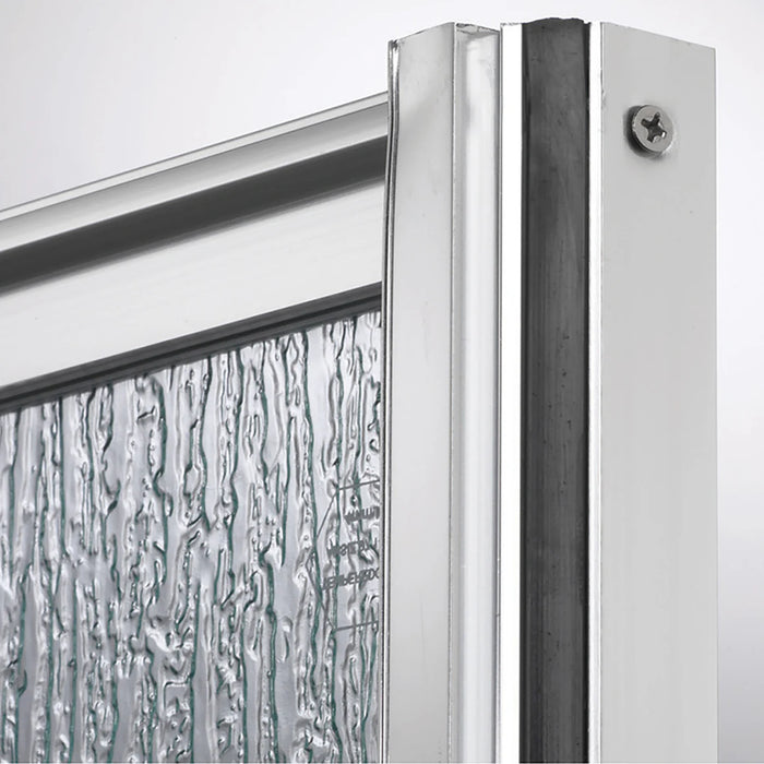 Tides Glass & Aluminum Silver Shower Door Silver 4
