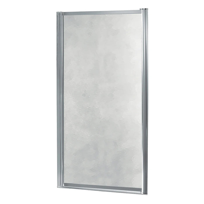 Tides Glass & Aluminum Silver Shower Door Silver 1