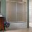 Tides Glass & Aluminum Silver Shower Door Silver 2