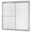 Tides Glass & Aluminum Silver Shower Door Silver 1