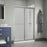 Tides Glass & Aluminum Silver Shower Door Silver 3
