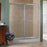 Tides Glass & Aluminum Silver Shower Door Silver 4