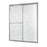 Tides Glass & Aluminum Silver Shower Door Silver 1