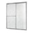 Tides Glass & Aluminum Silver Shower Door Silver 1