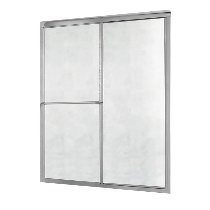 Tides Glass & Aluminum Silver Shower Door Silver 1
