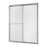 Tides Glass & Aluminum Silver Shower Door Silver 1