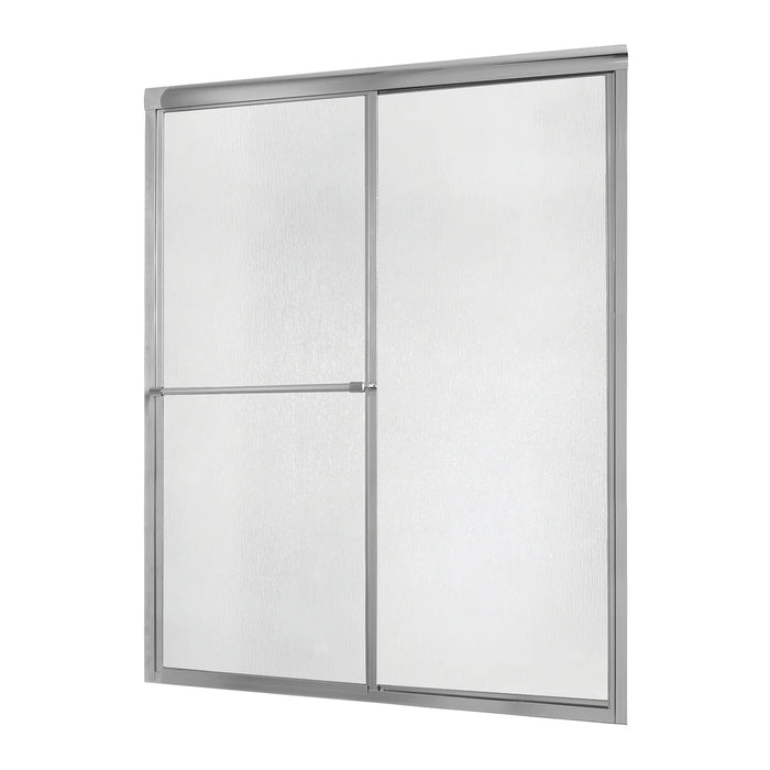 Tides Glass & Aluminum Silver Shower Door Silver 1