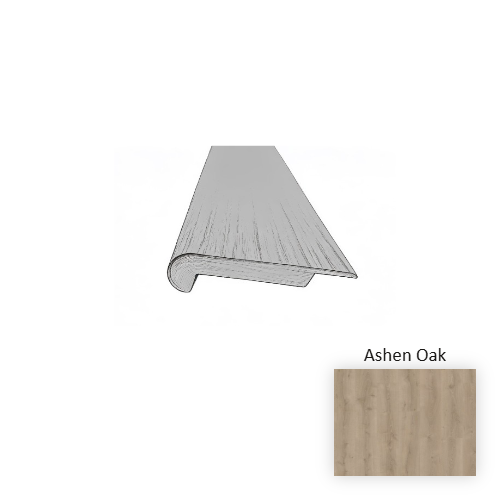 NatureTEK Plus Colossia Xxl Ashen Oak Laminate Wood Moulding / Trim - 78.5" Overlap Stair Nose