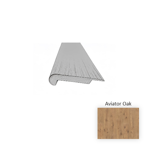NatureTEK Premier Propello Aviator Oak Laminate Wood Moulding / Trim - 78.5" Overlap Stair Nose