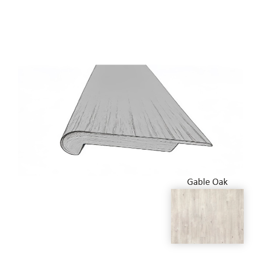 NatureTEK Plus Tilleto Gable Oak Laminate Wood Moulding / Trim - 78.5" Overlap Stair Nose