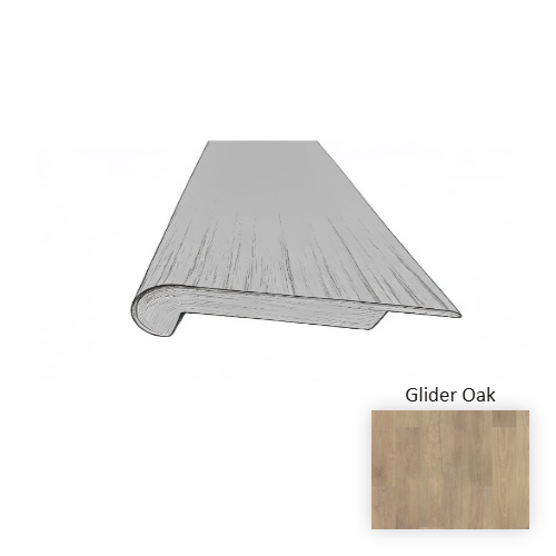 NatureTEK Premier Propello Glider Oak Laminate Wood Moulding / Trim - 78.5" Overlap Stair Nose