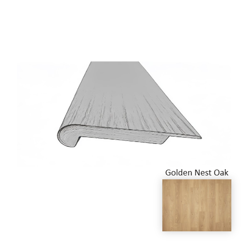 NatureTEK Select Palisades Park Golden Nest Oak Laminate Wood Moulding / Trim - 78.5" Overlap Stair Nose