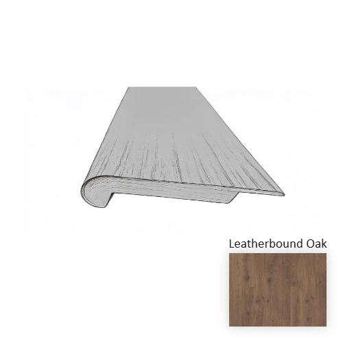 NatureTEK Plus Ellicott Point Leather Bound Oak Laminate Wood Moulding / Trim - 78.5" Overlap Stair Nose