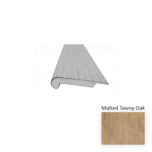 NatureTEK Select Reclaime Malted Tawny Oak Laminate Wood Moulding / Trim - 78.5" Overlap Stair Nose