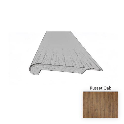 NatureTEK Plus Colossia Xxl Russet Oak Laminate Wood Moulding / Trim - 78.5" Overlap Stair Nose